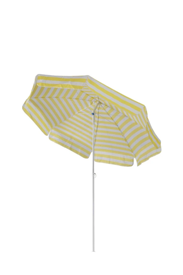 Exent 200 cm Plaj Şemsiyesi, bahçe şemsiyesi, balkon şemsiyesi, eğilebilen şemsiye-SARI - 4