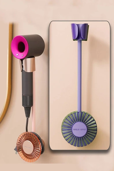 Duvar Monteli Saç Kurutma Makinesi Tutucu – Esnek Bükülebilir Universal 1 Kademeli Sabitleyici Aparat