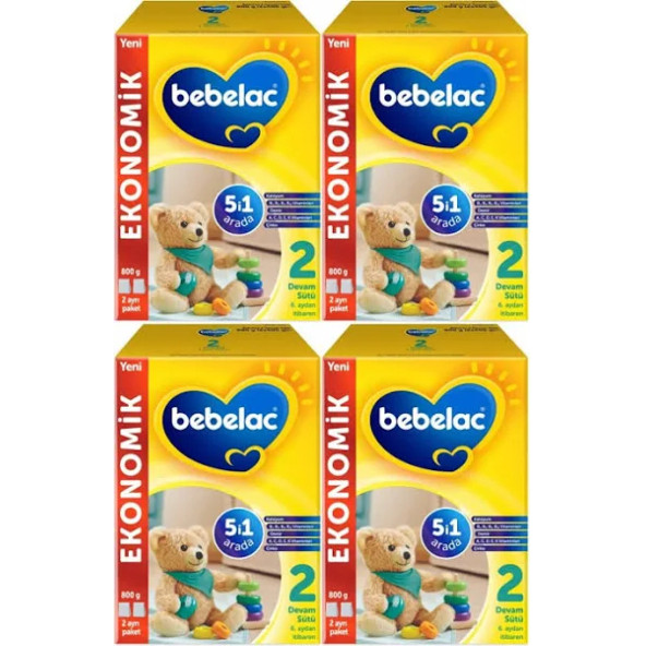 Bebelac 2 Devam Sütü 800 gr 4 Adet