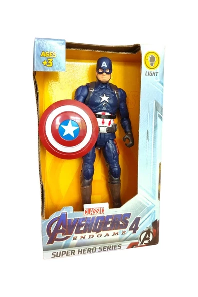 Bambam Avengers Süper Kahraman Kaptan Amerika Işıklı 17 Cm Karakter Figür