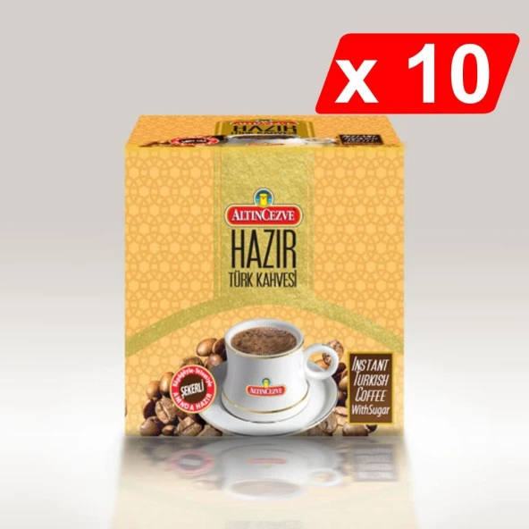 Altıncezve Hazır Türk Kahvesi Şekerli (20 Adet x 11 Gr) x 10 Paket