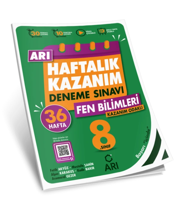 Arı Yayıncılık 8.Sınıf Fen Bilimleri Haftalık Kazanım Deneme