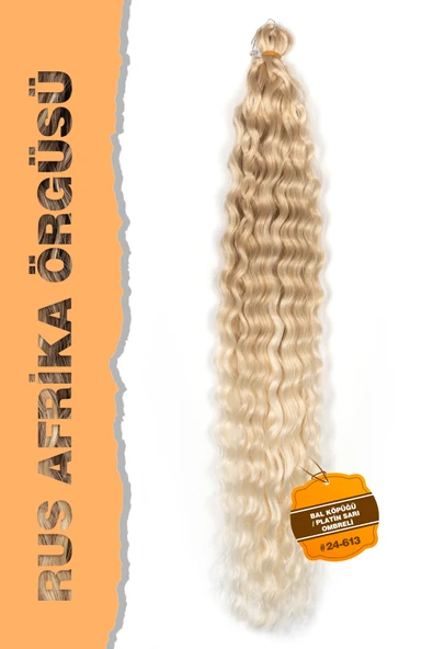 Rus Afro Dalgası Saç – Balköpüğü / Platin Sarı Ombreli ürün görseli 1