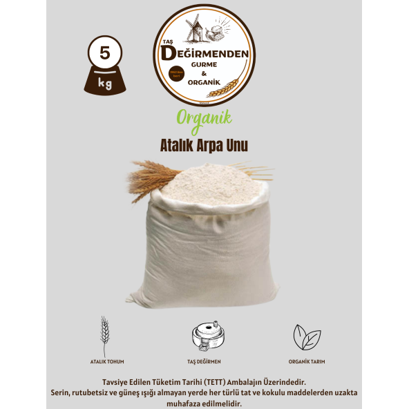 Organik Atalık Arpa Unu - 5 Kilo