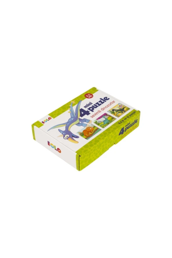 Bebek Puzzle 4 Mini Puzzle Dinozorlar Eolo