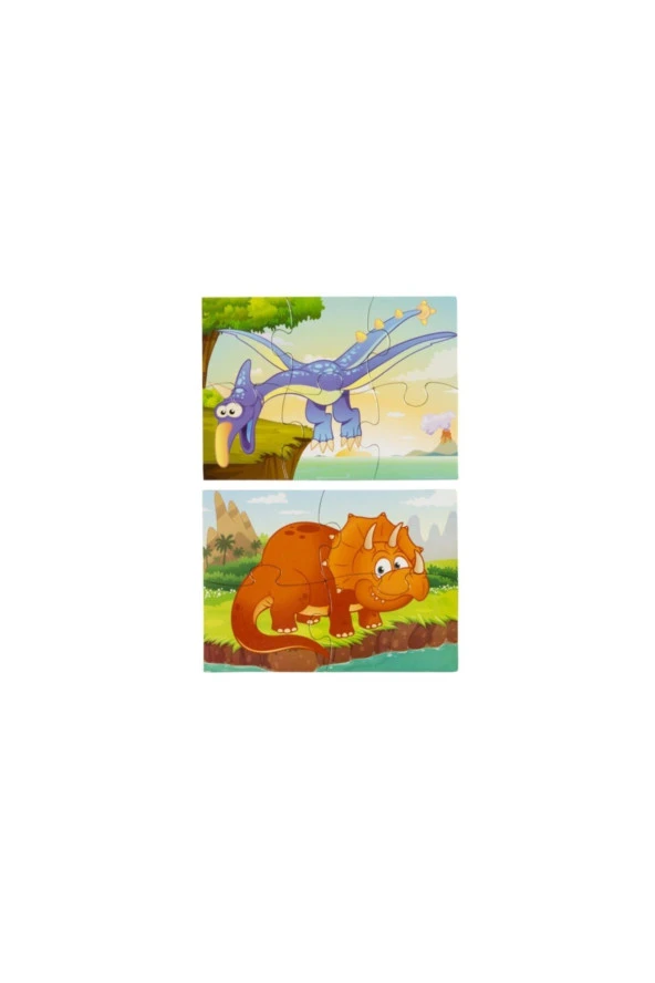 Bebek Puzzle 4 Mini Puzzle Dinozorlar Eolo - 2