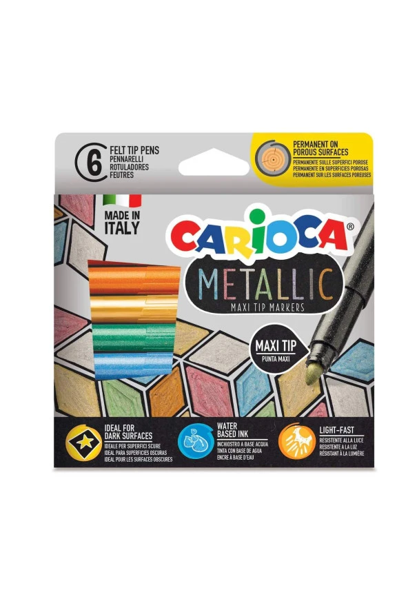 Jumbo Keçeli Boya Kalemi Metalik 6’lı - 2