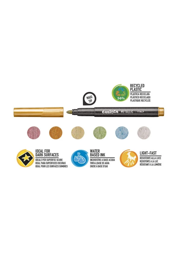 Jumbo Keçeli Boya Kalemi Metalik 6’lı - 4