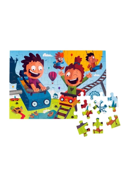 Çocuklar Için Puzzle 60 Parça Lunapark - 2