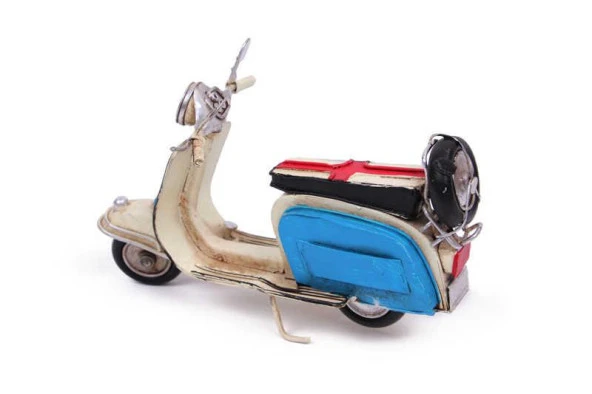 Dekoratif Metal Scooter Vintage Dekoratif Ev Ofis Hediyelik Knm-1204E-2997SS - 3