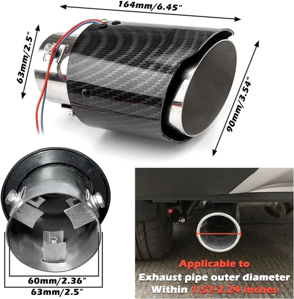 Ayarlanabilir Akrapoviç Eksoz Ucu 90MM Tekli Açık Ağızlı - 3