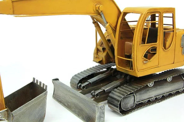 Dekoratif Metal Ekskavatör İş Makinesi Biblo Dekoratif Hediyelik - 5