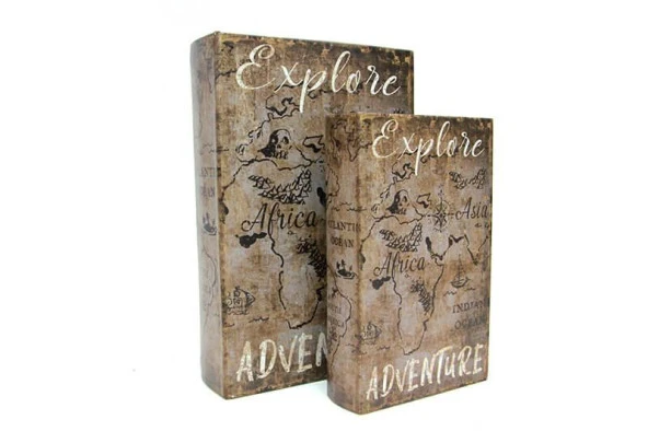 Kutu Kitap Explore Adventure 2'li Set Dekoratif Hediyelik