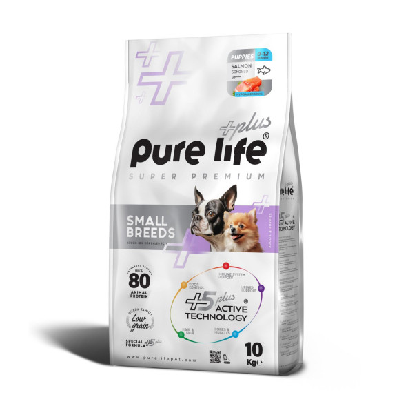 PURE LİFE PLUS SOMONLU KÜÇÜK IRK YAVRU KÖPEK MAMASI 10 KG SKT 2026