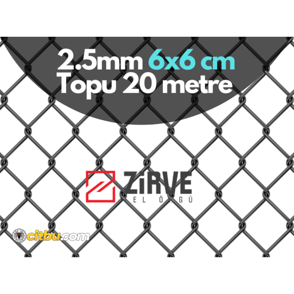 Zirve Tel Örgü Tel Örgü 2,5 mm 6x6, 150 cm Boy, 20 M