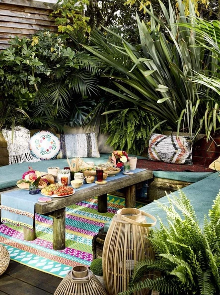 CRAFT HOME Carnaval Kamp Piknik Plaj Hasır Halı Kilim - 6