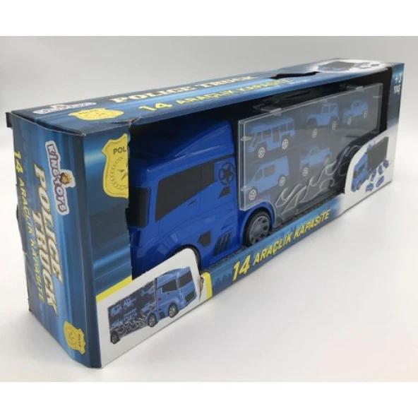 King Kids 6 Mini Araç ve Taşıyıcı Kamyon Mavi LAL 2015 - 3