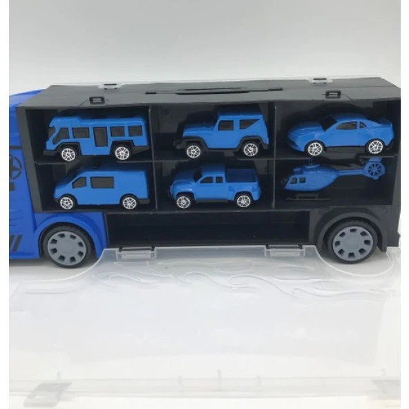 King Kids 6 Mini Araç ve Taşıyıcı Kamyon Mavi LAL 2015 - 5