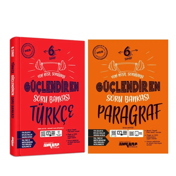 Ankara Yayıncılık 6.Sınıf Türkçe ve Paragraf Güçlendiren Soru Bankası Seti 2 Kitap ürün görseli 1
