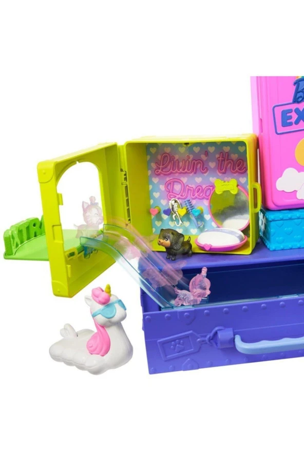 FABBATOYS HDY91 Barbie Extra - Mini Bebekler ve Hayvan Dostlarının Seyahat Maceraları - 5