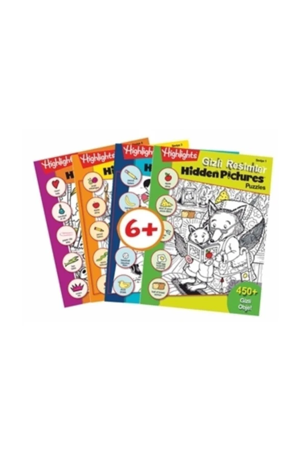 Highlights Hidden Pictures Puzzles Gizli Resimler 4'lü Set