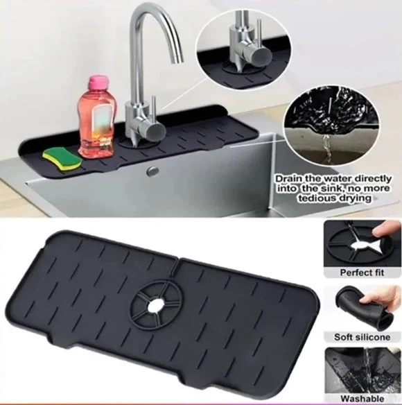 Pratik Mutfak Banyo Lavabo Kenarı Silikon Matı Mc-628 - 3