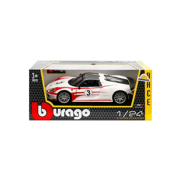 Bburago 1:24 Porsche 918 Spyder Model Araba 18-28009 - 2