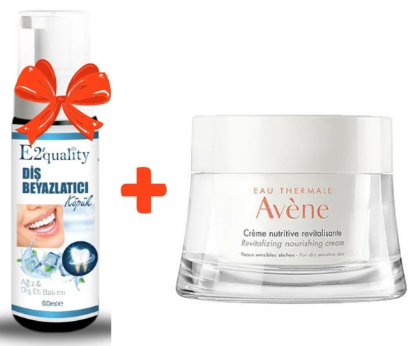 E2'quality Diş Beyazlatıcı Köpük + Avene Günlük Besleyici Bakım Kremi 50 ml