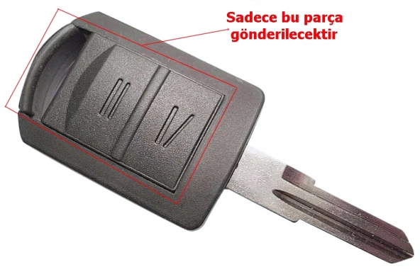 Corsa C Combo Meriva Tigra Uyumlu 2 Tuşlu Anahtar Kumanda Kabı Oto Anahtarlık - 4