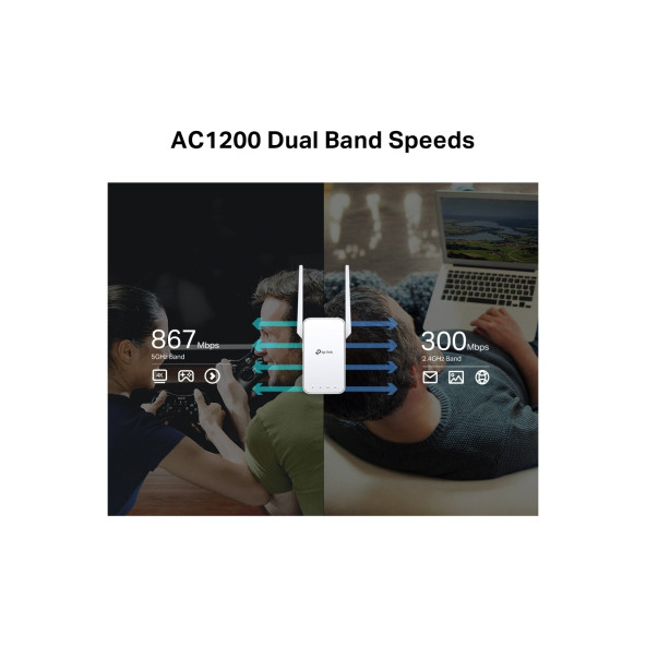 TP-Link RE315, AC1200 Mbps, 2 Harici Anten ve 1 Ethernet Bağlantı Noktalı Wi-Fi Güçlendirici/Hotspot, Access Point Modu, Tüm Wi-Fi Yönlendiriciler ile Çalışır, Wi-Fi 5 Menzil Genişletici - 3