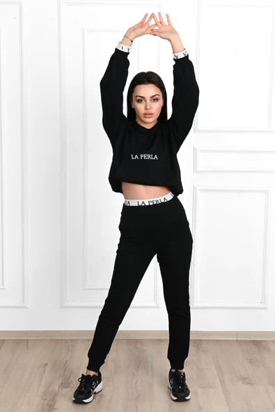 Kadın yazı baskılı eşofman takımı 3685-23