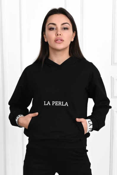 Kadın yazı baskılı eşofman takımı 3685-23 - 2