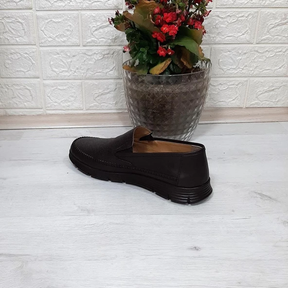 Fiyra fth01 Kahve-kahve Hakiki Deri Fuspetli Erkek Günlük Ayakkabı - 9