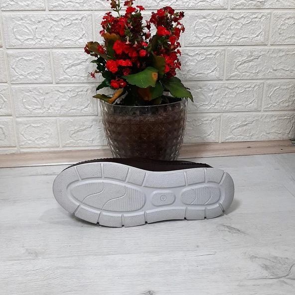 Fiyra fth01 Kahve -Beyaz Hakiki Deri Fuspetli Erkek Günlük Ayakkabı - 11