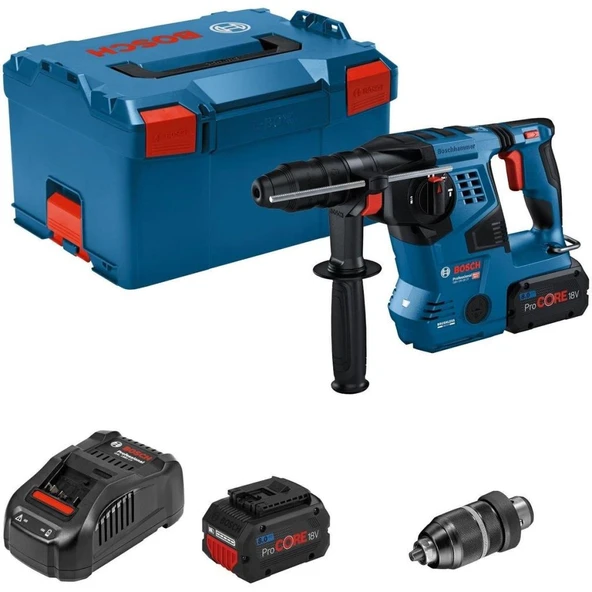 Bosch Gbh 18V-28 Cf 2x8.0 Ah Akülü Kırıcı Delici - 0611921002 - Resim 2