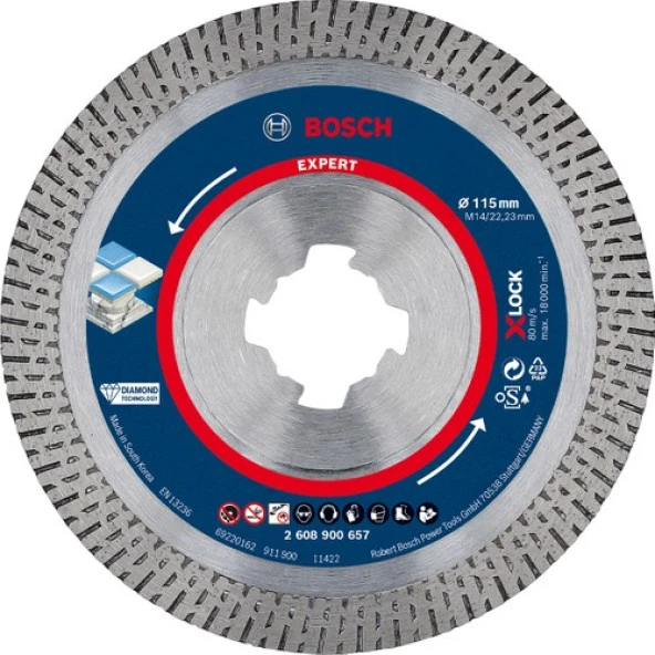 Bosch Expert Hardceramic X-Lock Elmas Kesme Diski 115 x 22,23 x 1,4 x 10 mm