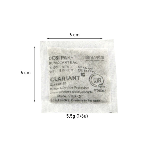 Nem Alıcı Aktif Kil Paketi 5.5 Gr 300 Adet - 2