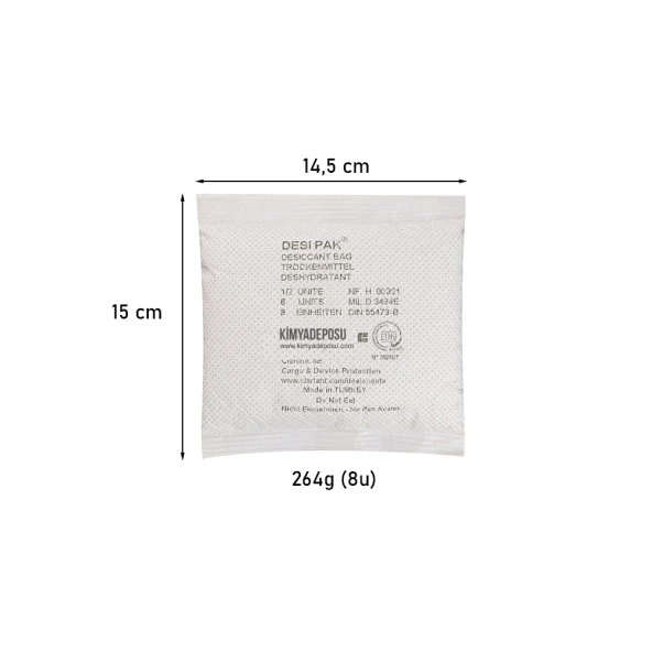 Nem Alıcı Aktif Kil Paketi 264 Gr 60 Adet - 2