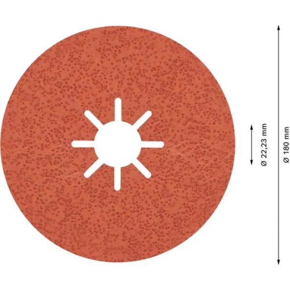 Bosch R782 Expert 180 mm 36 Kum Inox Disk Zımpara 25'li 2608621828 - Resim 2