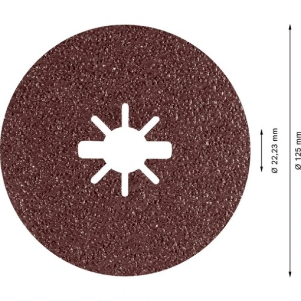 Bosch R781 Expert 125 mm 36 Kum Metal Disk Zımpara 2608621782 - Resim 2
