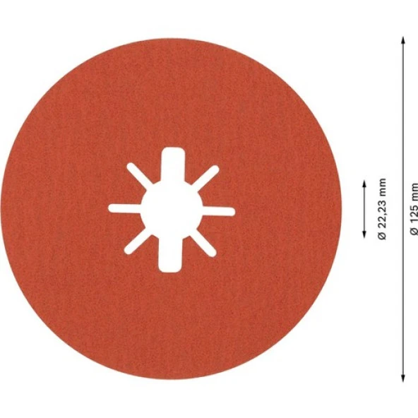 Bosch R782 Expert 125 mm 80 Kum Inox Disk Zımpara 5'li 2608621810 - Resim 2