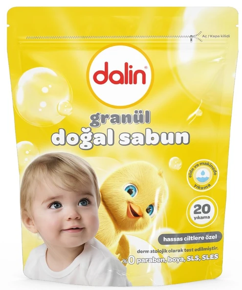 Dalin Granül Sabun Tozu 1000GR Klasik (Doğal Sabun) (20 Yıkama)