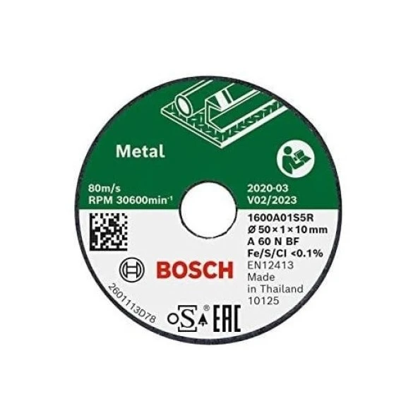 Bosch Easycut&grınd Metal Kesme Taşı 50X1 mm 3 Parça