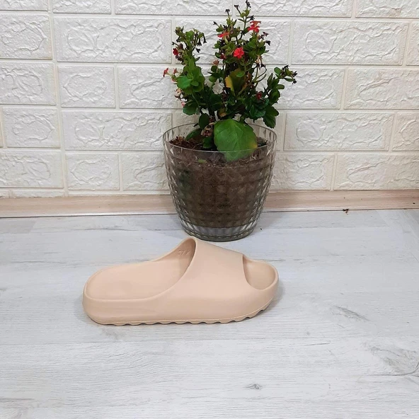 Akınalbella 278 Bej renk tekkuşak Havuz Plaj Günlük Terlik - Resim 7