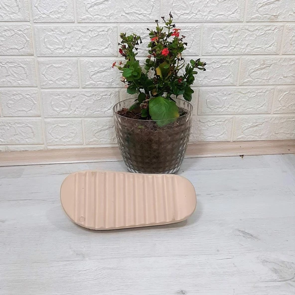 Akınalbella 278 Bej renk tekkuşak Havuz Plaj Günlük Terlik - Resim 9