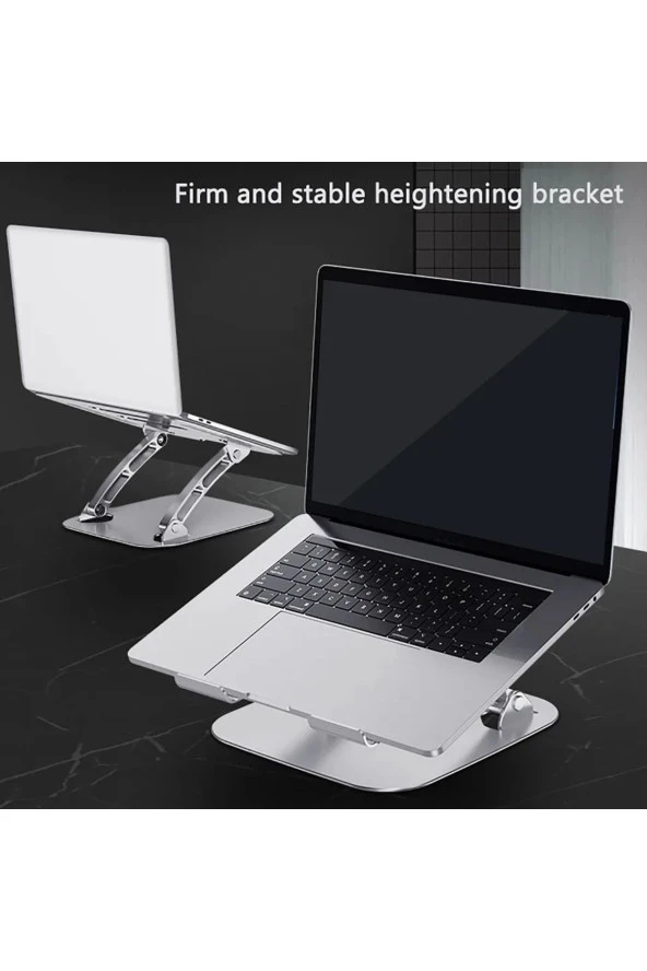 Metal Ayarlanabilir, Isı Kanallı, Tablet, Notebook ve Dizüstü Standı, Macbook, Air, Pro, İpad Uyumlu - Resim 2