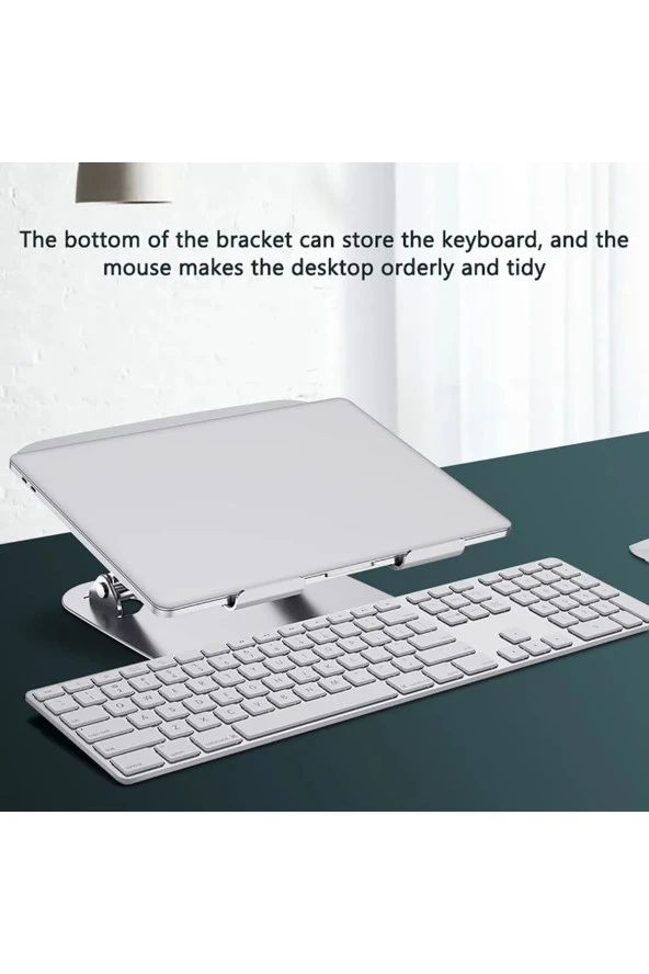 Metal Ayarlanabilir, Isı Kanallı, Tablet, Notebook ve Dizüstü Standı, Macbook, Air, Pro, İpad Uyumlu - Resim 5
