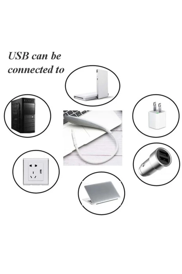3 Seviye Dokunmatik Usb Led Masa Çalışma Kitap Okuma Lambası Pc Gece Lambası Beyaz - 5