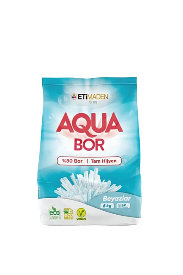 ETİ MADEN Aqua Bor 6 Kg Beyaz Toz Deterjan