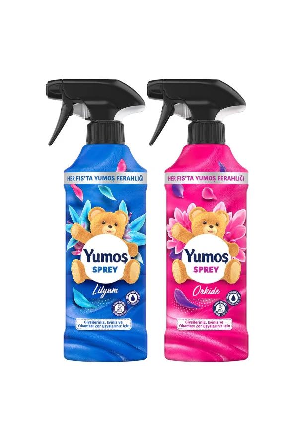 Yumoş Sprey Yıkaması Zor Eşyalar Lilyum 450 ml 1adet Sprey Zor Eşyalar Orkide 450ml 1adet - 2